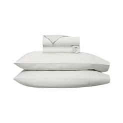 Percale Hemmed Sheet Set in Mist