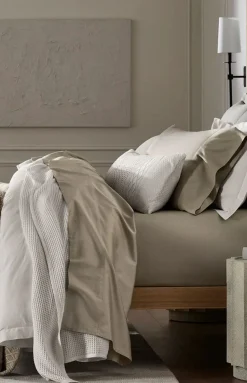Percale Hemmed Sheet Set in Oak