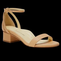 Perfect Block Sandal 30 in Sand Calf