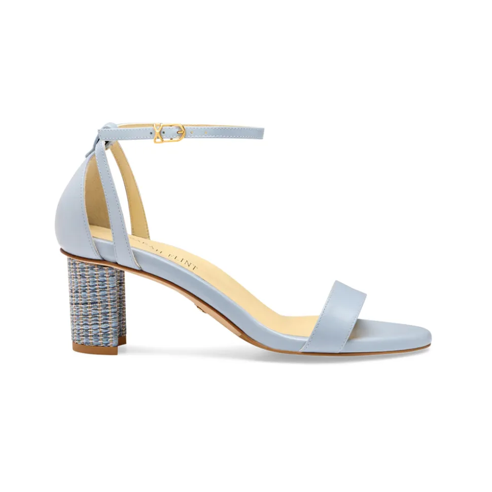 Perfect Block Sandal 60 in Dusty Blue Calf
