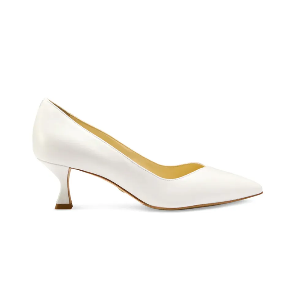 Perfect Kitten Pump 50 in White Calf