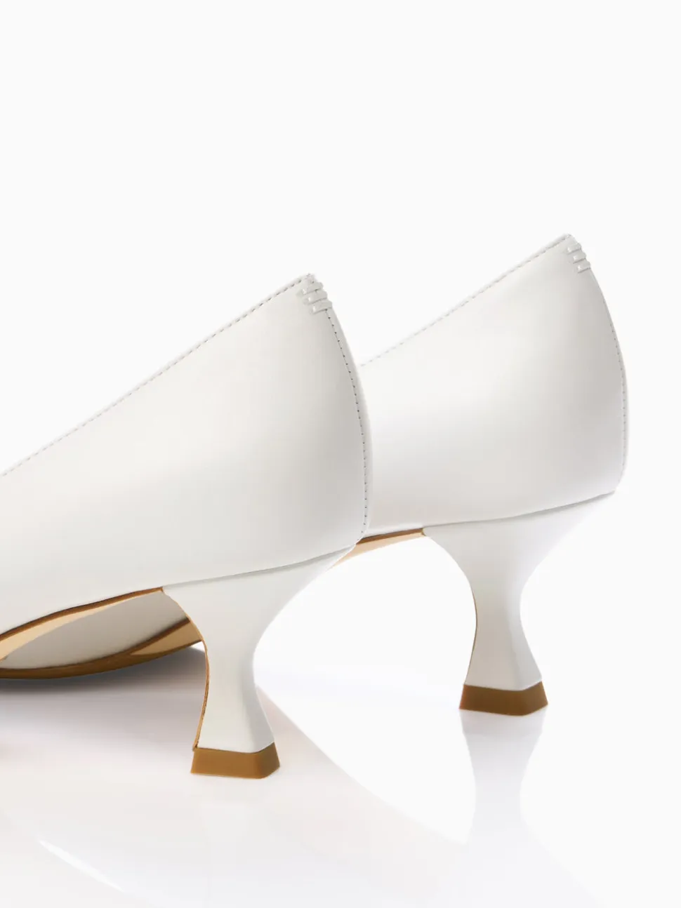 Perfect Kitten Pump 50 in White Calf