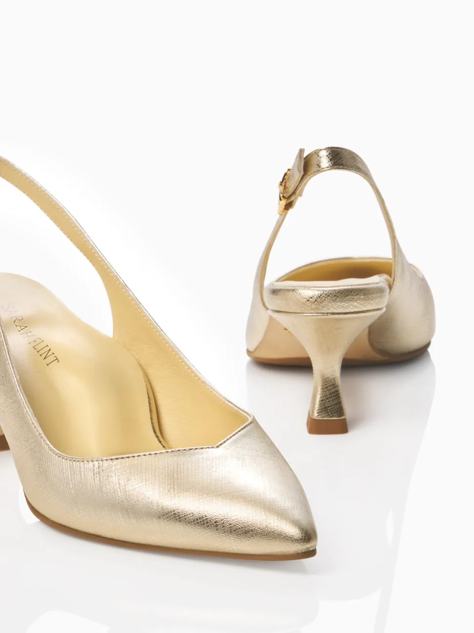 Perfect Kitten Sling 50 in Gold Saffiano