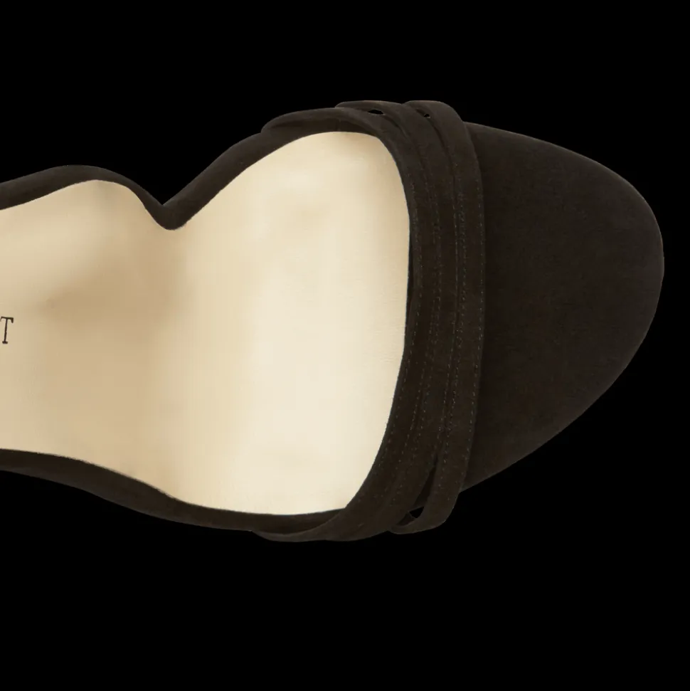 Perfect Sandal 100 in Black Suede
