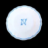 Personalised Monogram Scalloped Plate, Set of 6