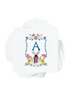 Personalized Crest Cocktail Napkins