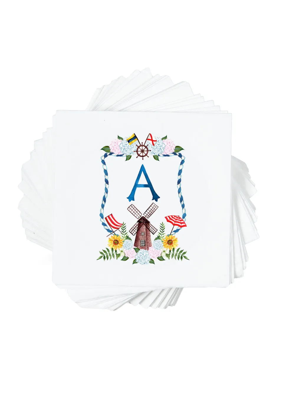 Personalized Crest Cocktail Napkins