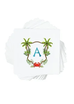 Personalized Crest Cocktail Napkins