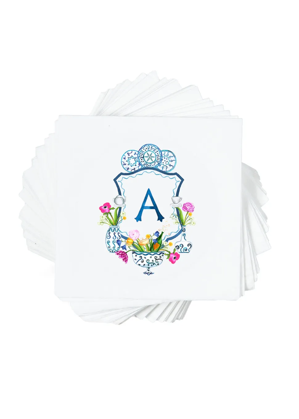 Personalized Crest Cocktail Napkins