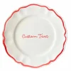 Personalized Quote Dessert Scalloped Plate, Set of 6