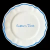 Personalized Quote Dinner and Dessert Scalloped Plate, Set of 12