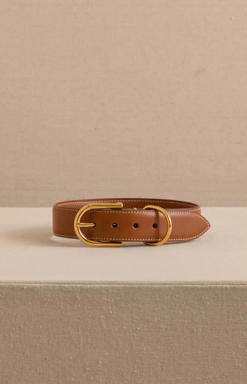 Pet Collar 30 in Vacchetta Luggage