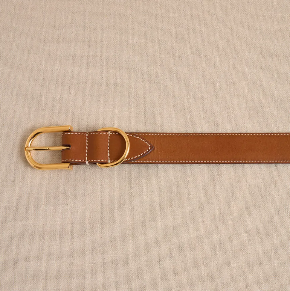Pet Collar 30 in Vacchetta Luggage