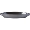 Pewter Stoneware 15.5" Shallow Baker