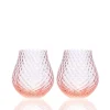 Phoebe Rose Stemless Wine Glasses, Set of 2