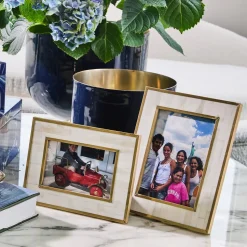 Photo Frame with Brass Border, Set of 2