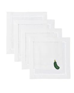 Pickle Ornament Cocktail Napkins, Set of 4