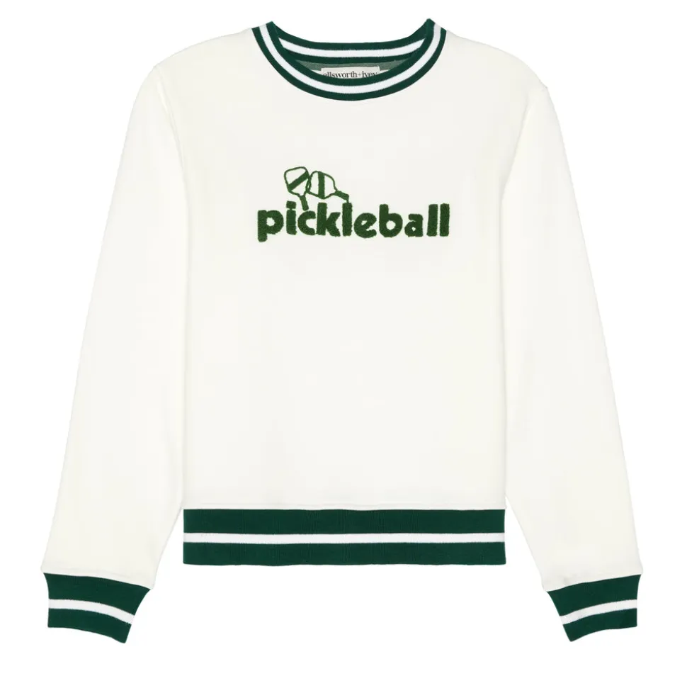 Pickleball Paddle Sweatshirt in Cream