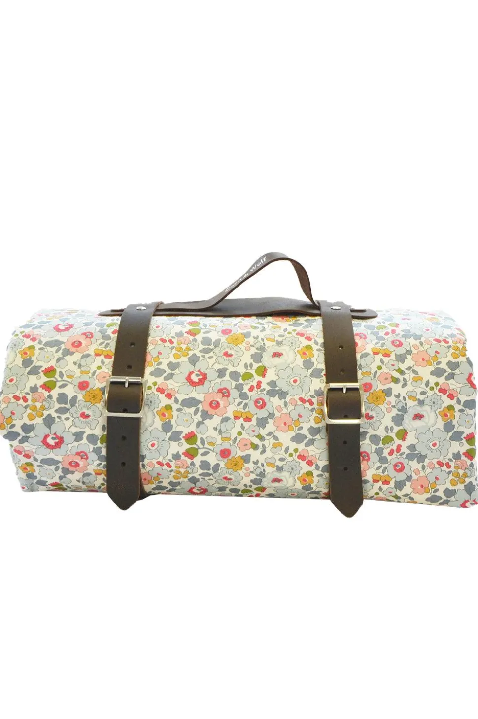 Picnic Blanket Made With Liberty Fabric in Betsy Grey & Capel Mustard