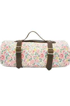 Picnic Blanket Made With Liberty Fabric in Betsy Candy Floss & Mitsi Valeria Pink
