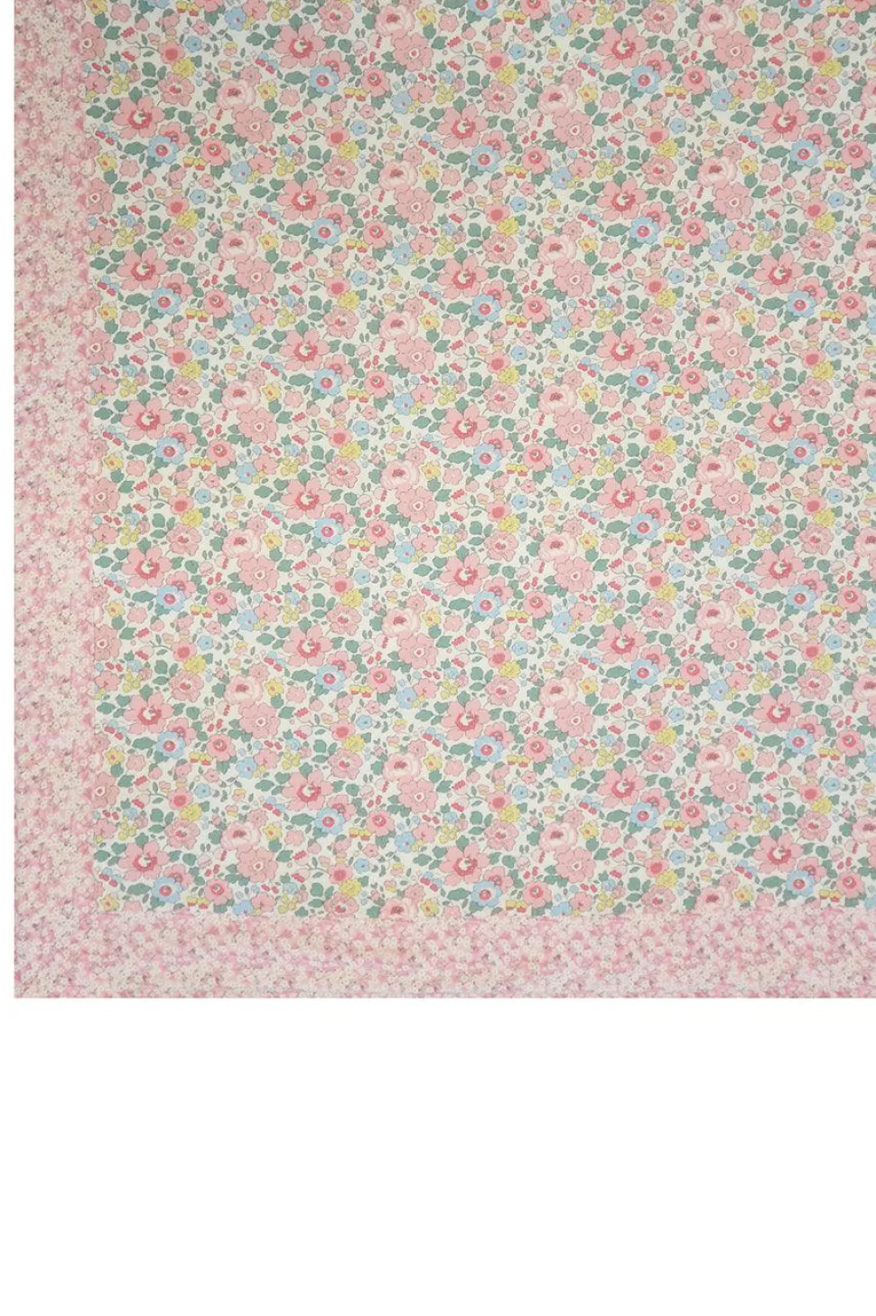 Picnic Blanket Made With Liberty Fabric in Betsy Candy Floss & Mitsi Valeria Pink