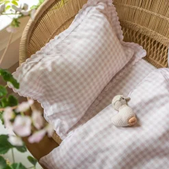 Picnic Gingham Baby Duvet in Pink