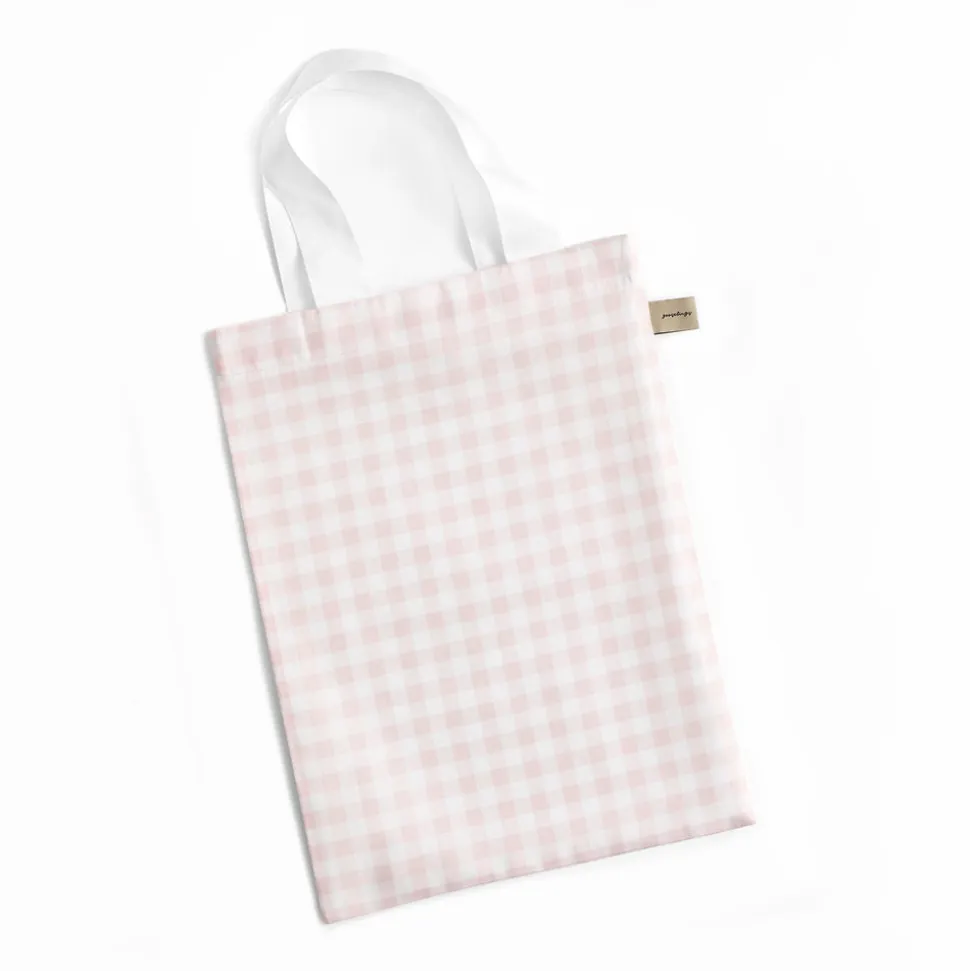 Picnic Gingham Crib Sheet in Pink