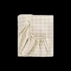 Picnic Gingham Crib Sheet in Beige