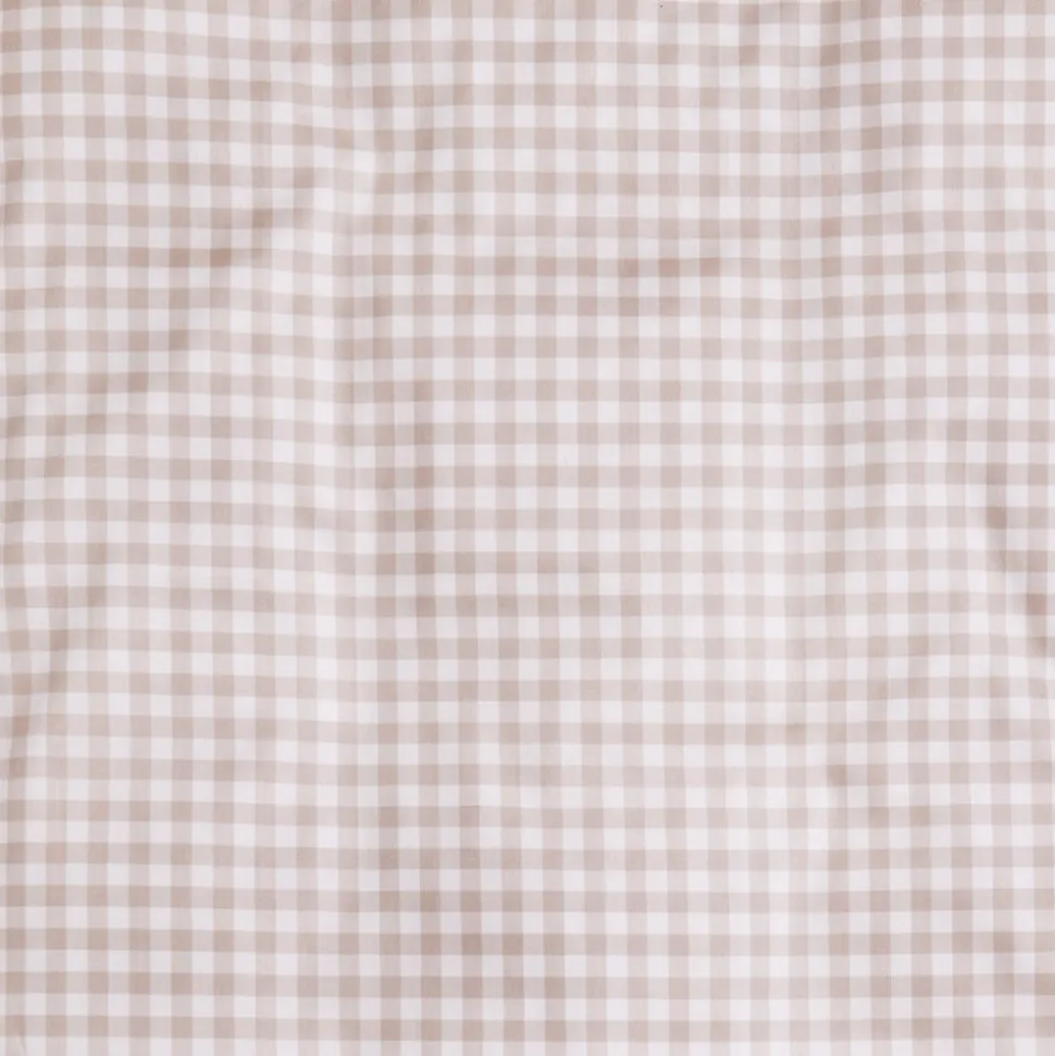 Picnic Gingham Crib Sheet in Beige