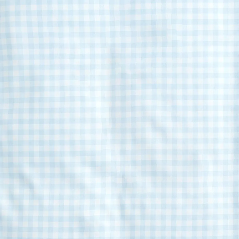 Picnic Gingham Crib Sheet in Blue