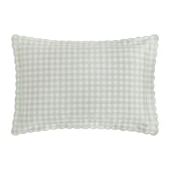 Picnic Gingham Toddler Pillow in Green