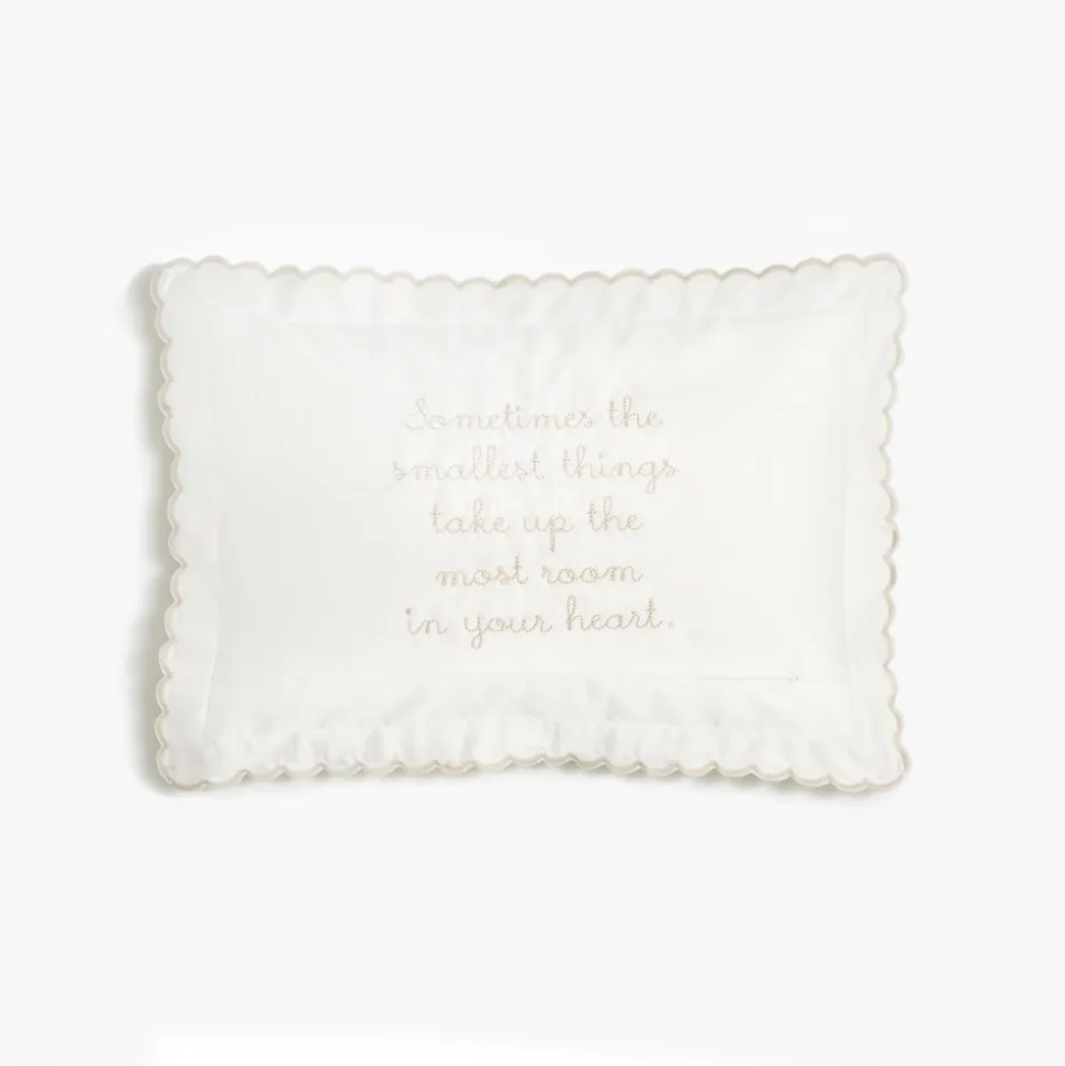 Picnic Gingham Toddler Pillow in Beige