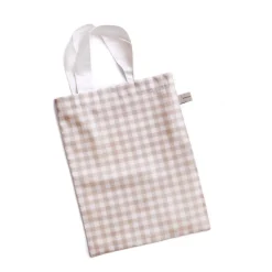 Picnic Gingham Toddler Pillow in Beige