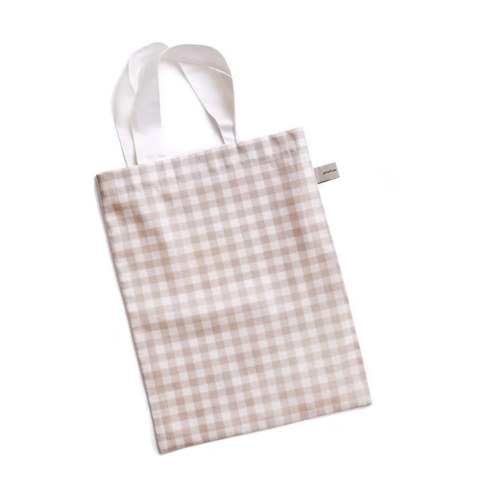 Picnic Gingham Toddler Pillow in Beige