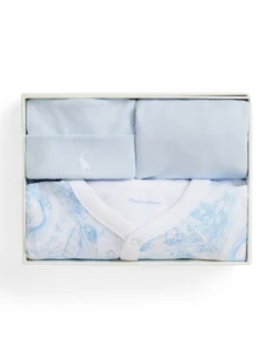 3-Piece Box Set in Blue Toile