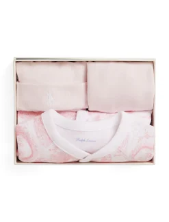 3-Piece Box Set in Pink Toile