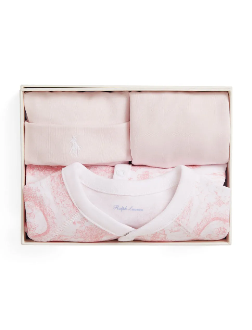 3-Piece Box Set in Pink Toile