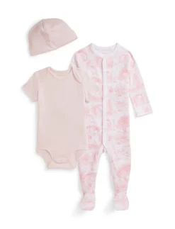 3-Piece Box Set in Pink Toile