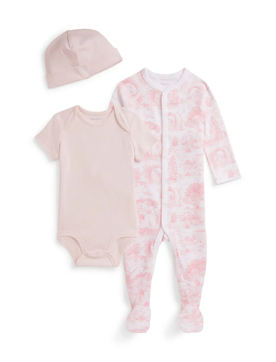 3-Piece Box Set in Pink Toile