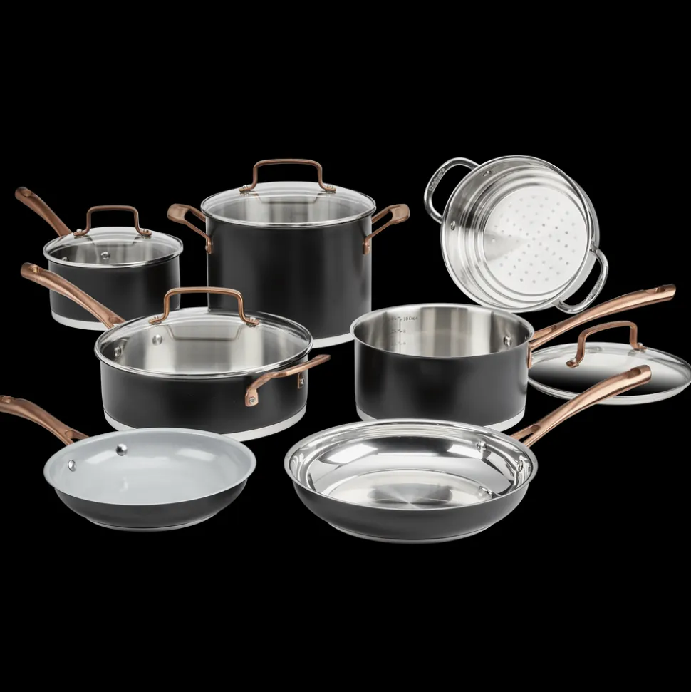 11-Piece Matte Black Elegance Set in Black