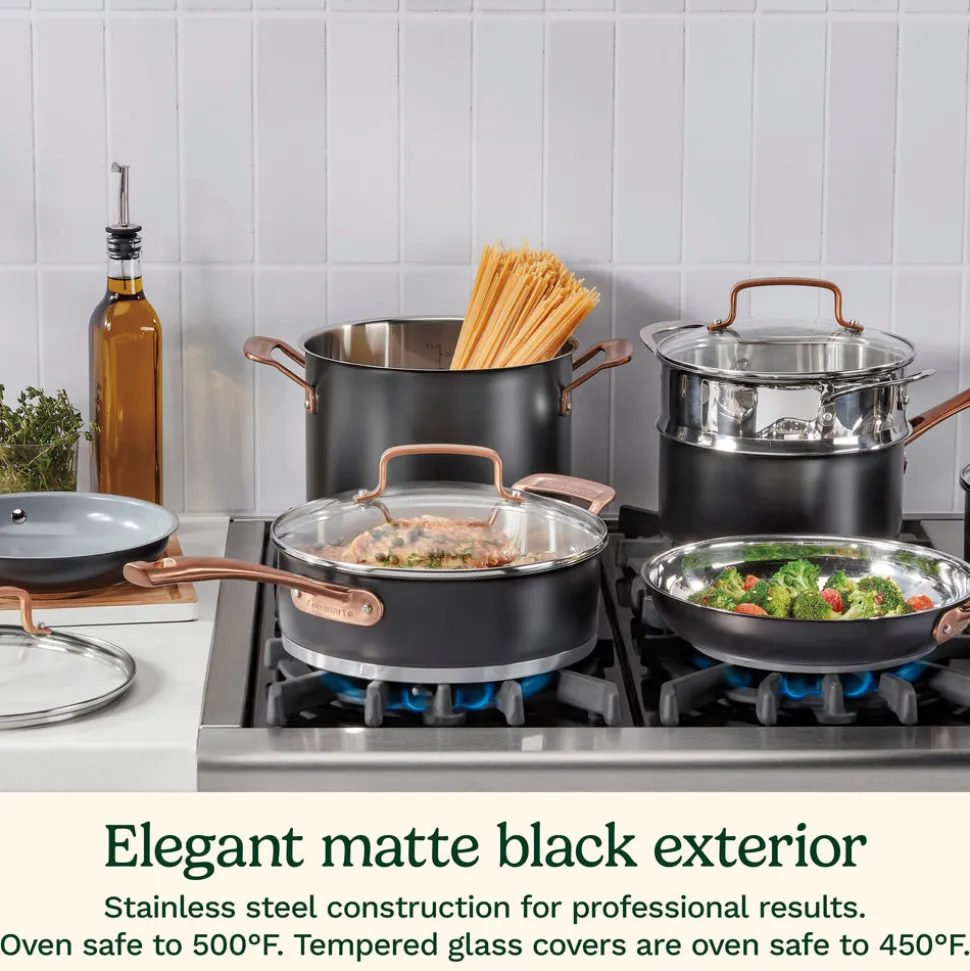 11-Piece Matte Black Elegance Set in Black