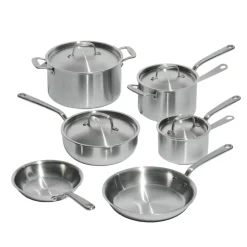 10-Piece Stainless Clad Cookware Set