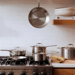 10-Piece Stainless Clad Cookware Set
