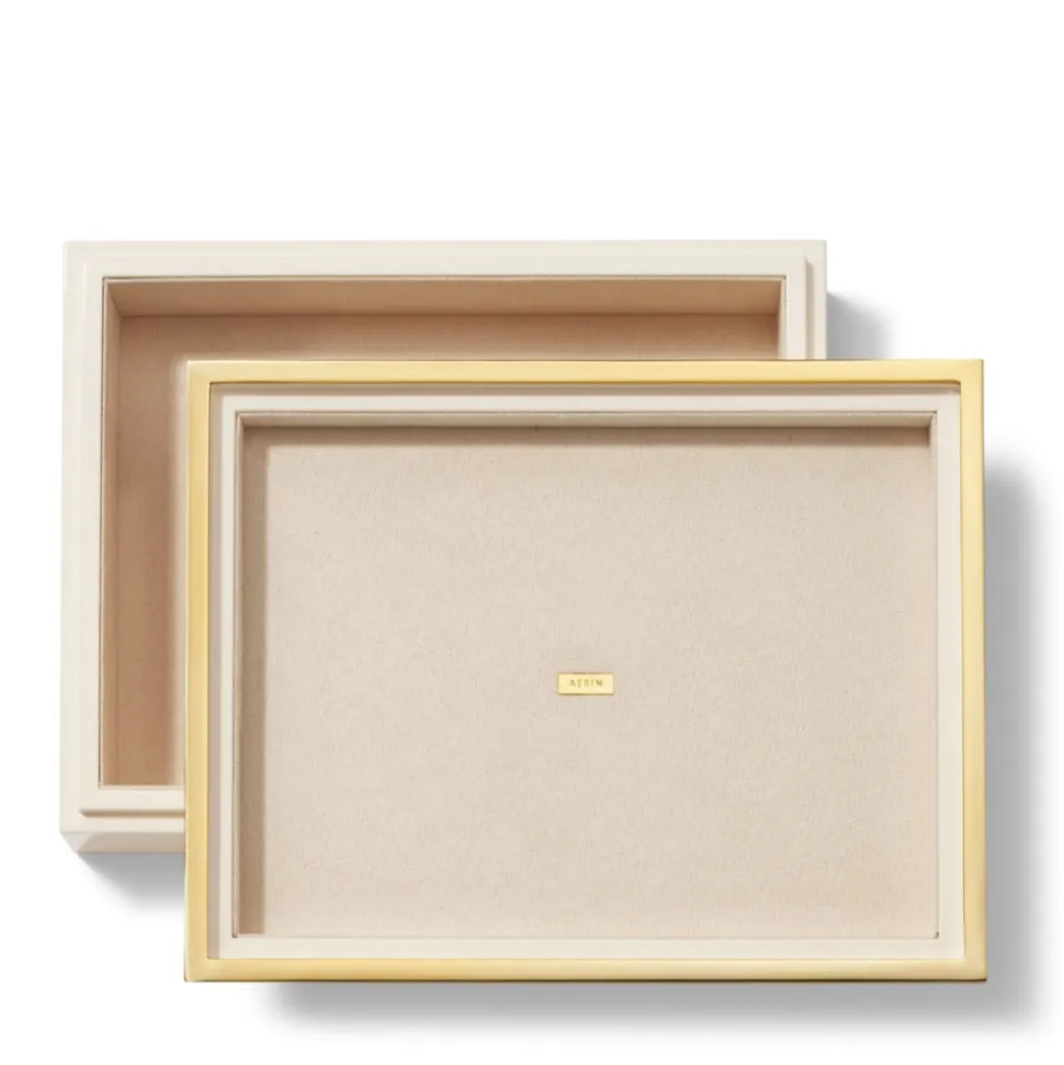 Piero Large Lacquer Box in Cream