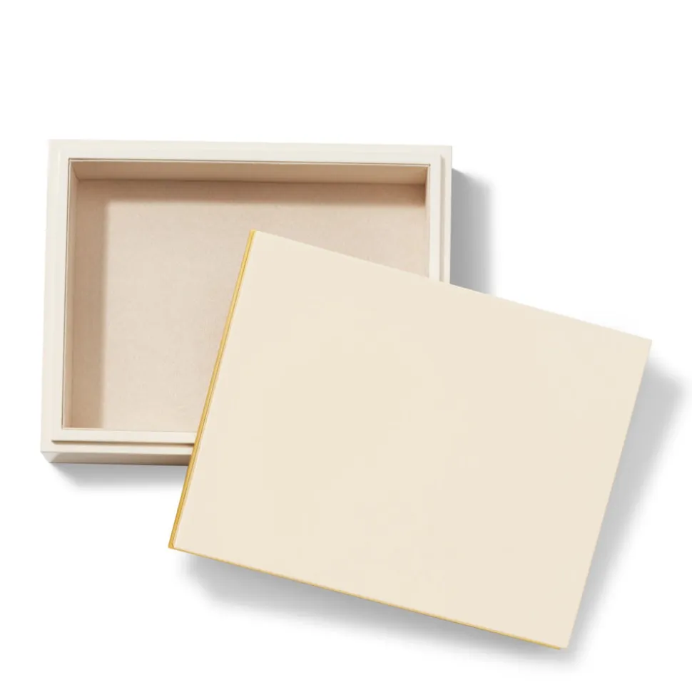 Piero Large Lacquer Box in Cream