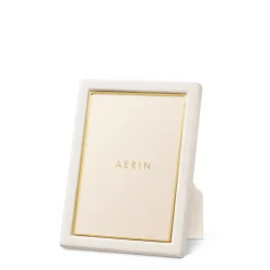 Piero Leather Frame in Shadow White, 5 x 7"