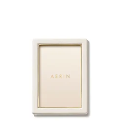 Piero Leather Frame in Shadow White, 5 x 7"