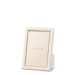 Piero Leather Frame in Shadow White, 4 x 6"