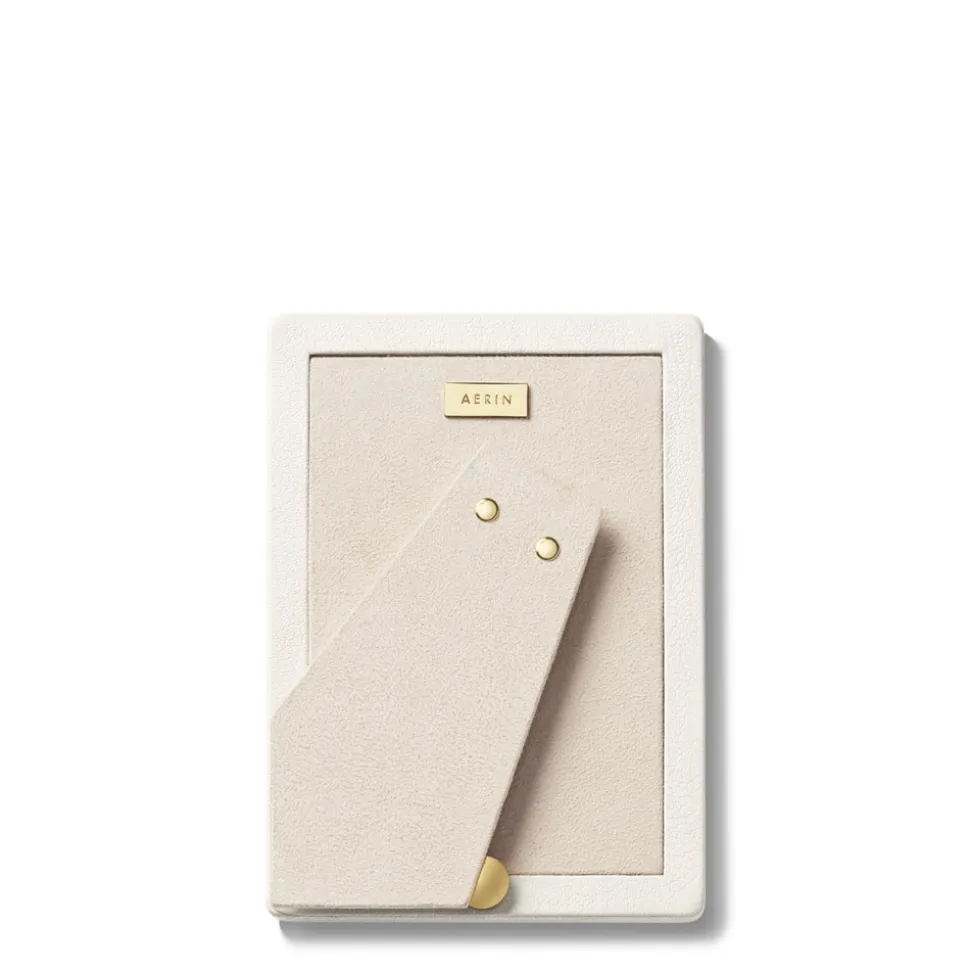Piero Leather Frame in Shadow White, 4 x 6"