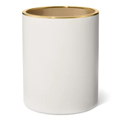 Piero Leather Wastebasket